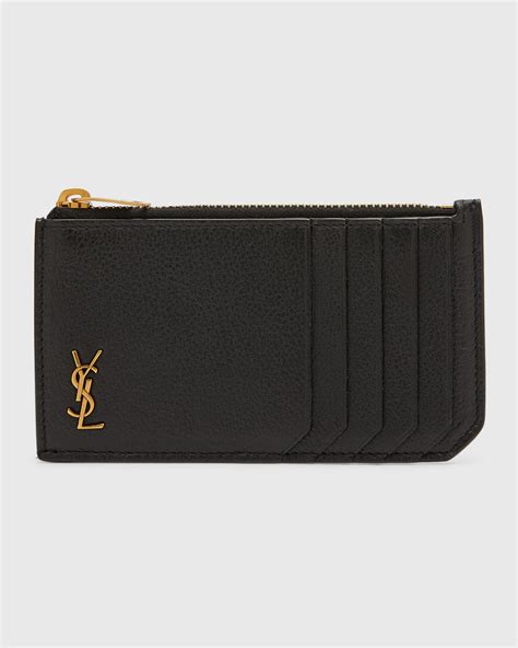 skeleton zip card ysl|ysl card cases.